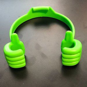 2/$10 Green Plastic Thumbs Up Desktop Holder Stand for Cell Phones and Tablets